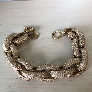 J. Crew Gold Pave Link Bracelet
